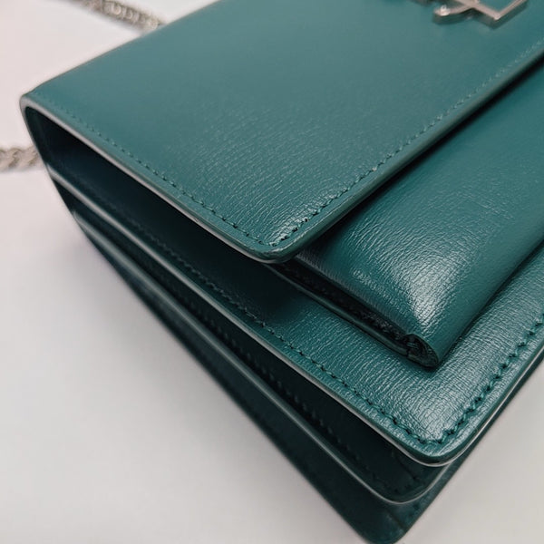 SUNSET Medium Calfskin Green