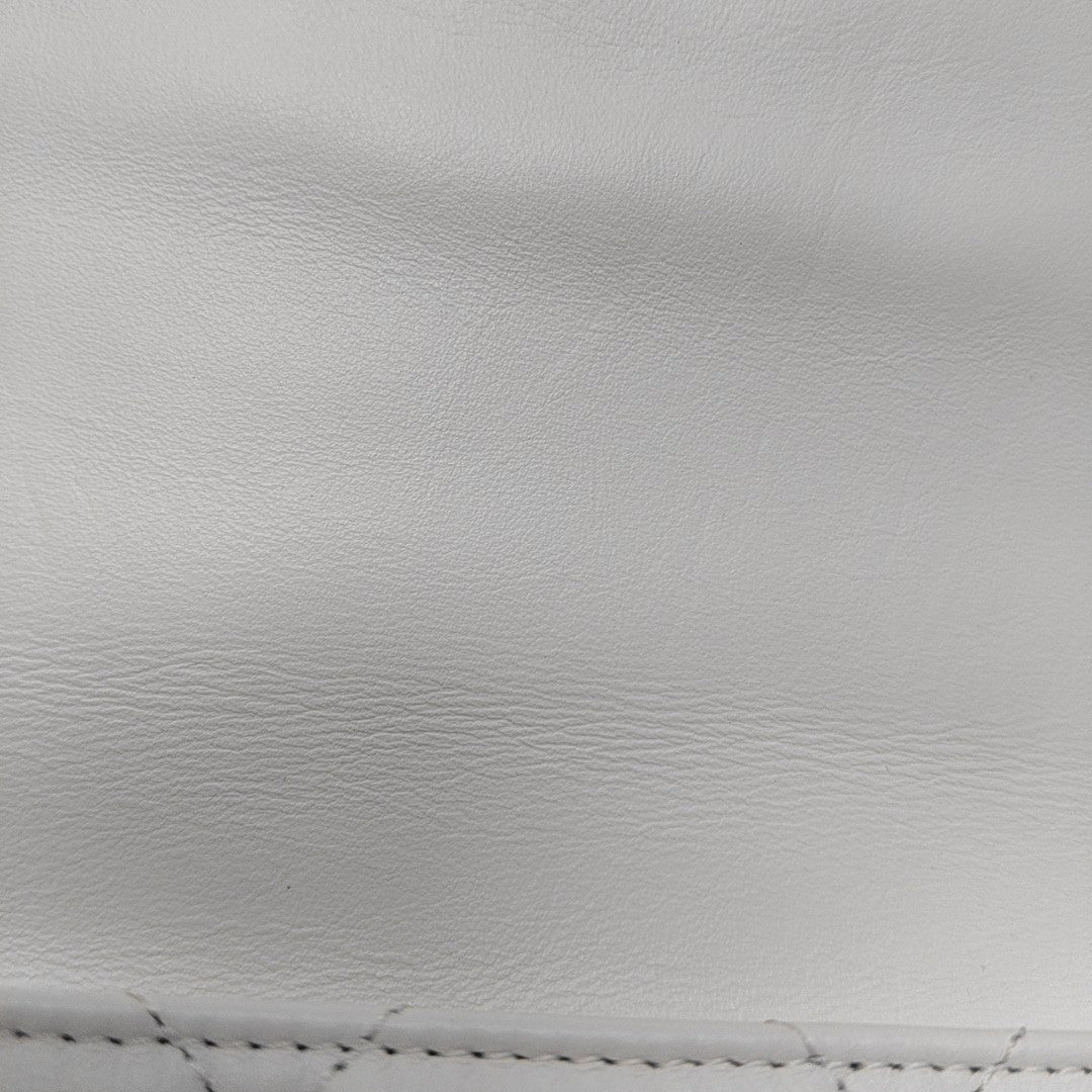 CHANEL 19 Small Quilted Calfskin White