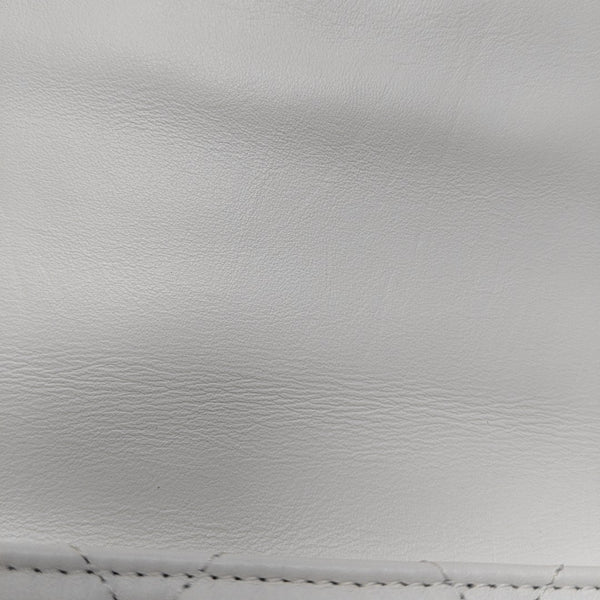 CHANEL 19 Small Quilted Calfskin White