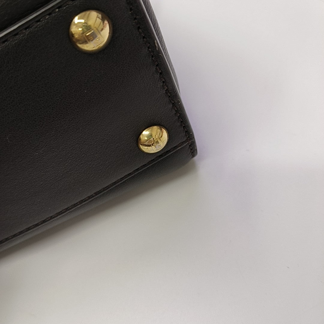 Peekaboo Mini Lambskin Black
