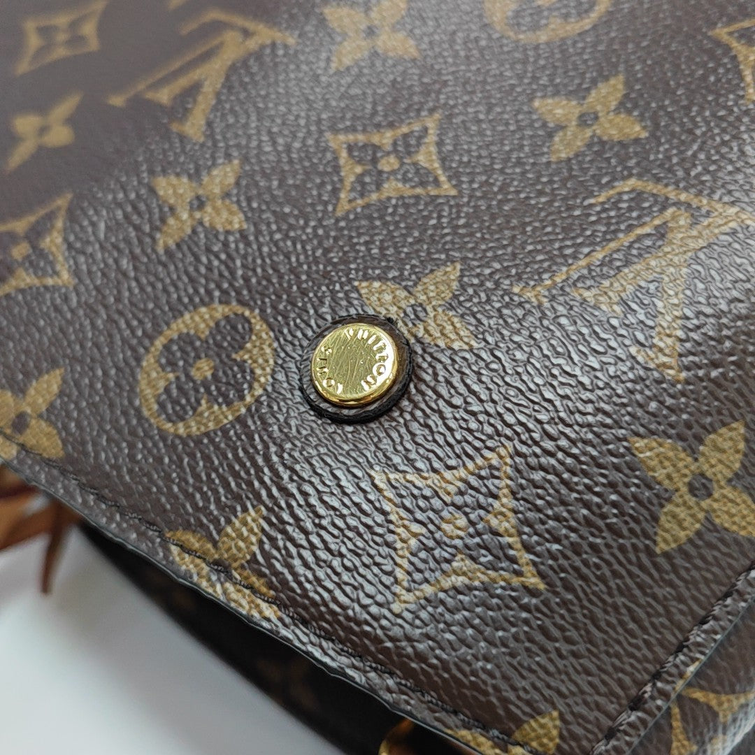 MONTAIGNE BB Monogram Coated Canvas Brown