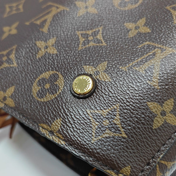 MONTAIGNE BB Monogram Coated Canvas Brown