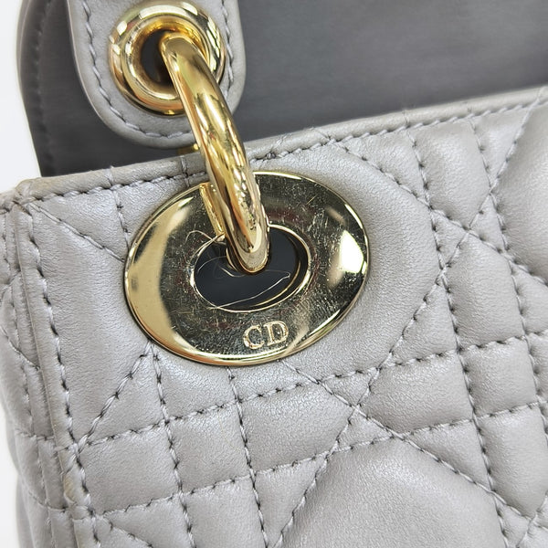 Lady Dior Mini Quilted Lambskin Blue