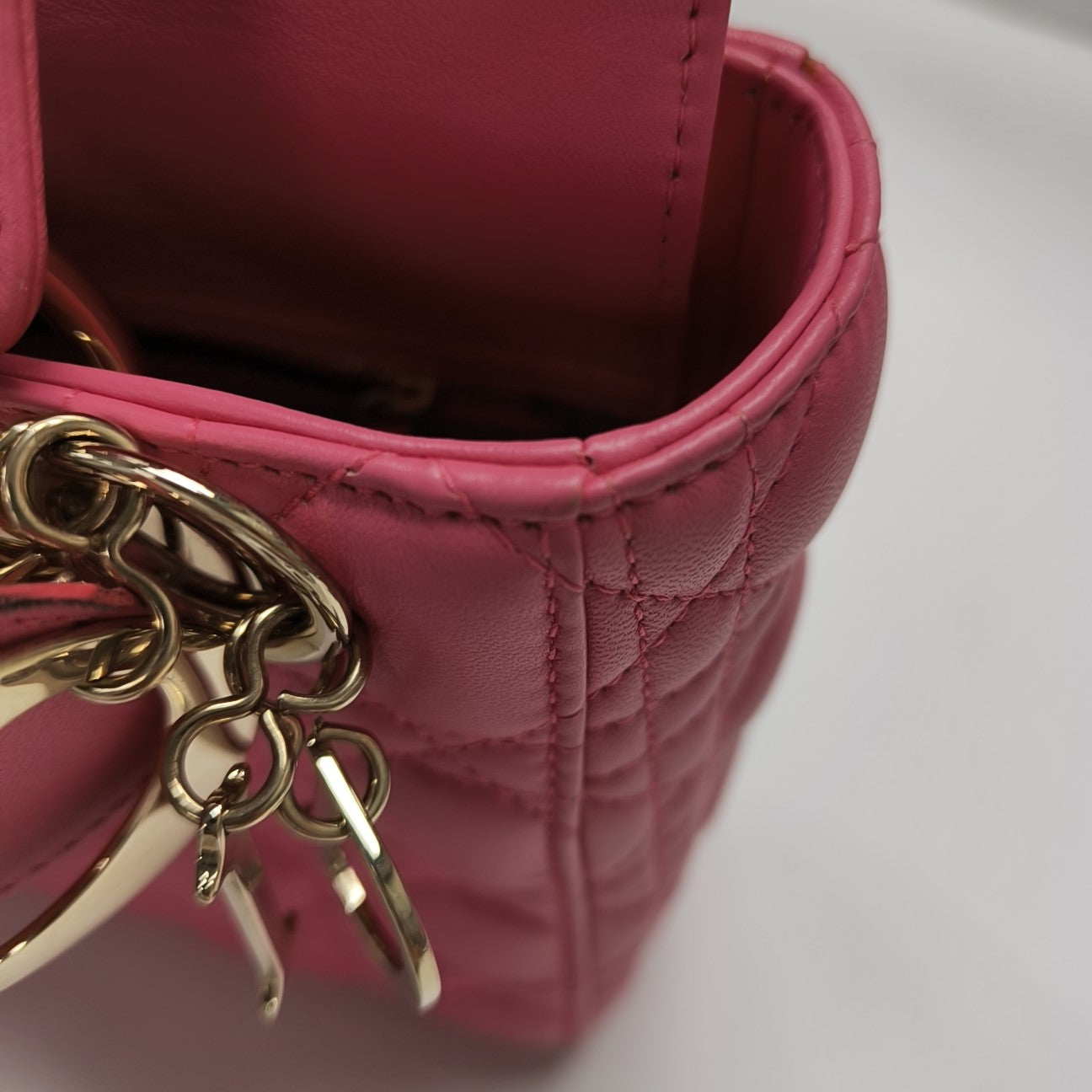 Lady Dior Small Cannage Lambskin Red