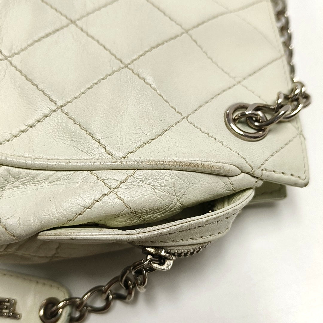 Quilted Lambskin White