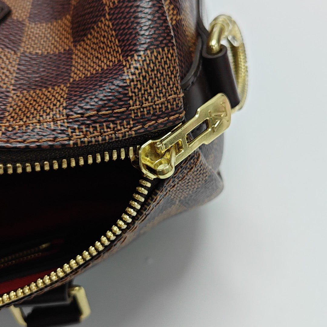 SPEEDY 25 Damier Ebene Coated Canvas Brown