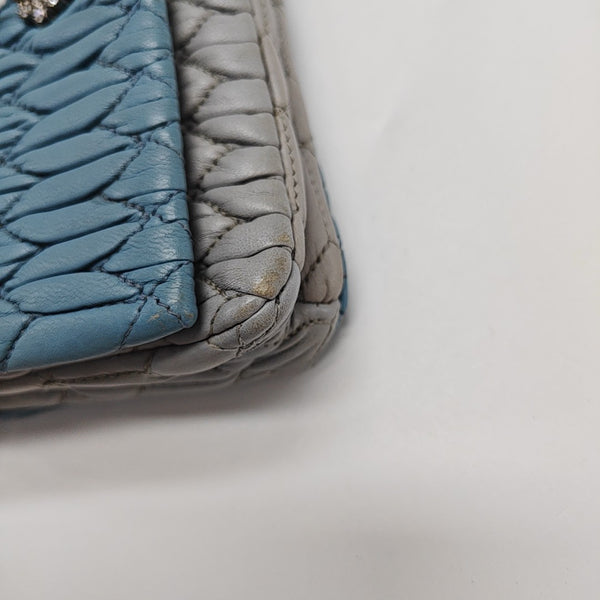 Crystal Quilted Lambskin Blue
