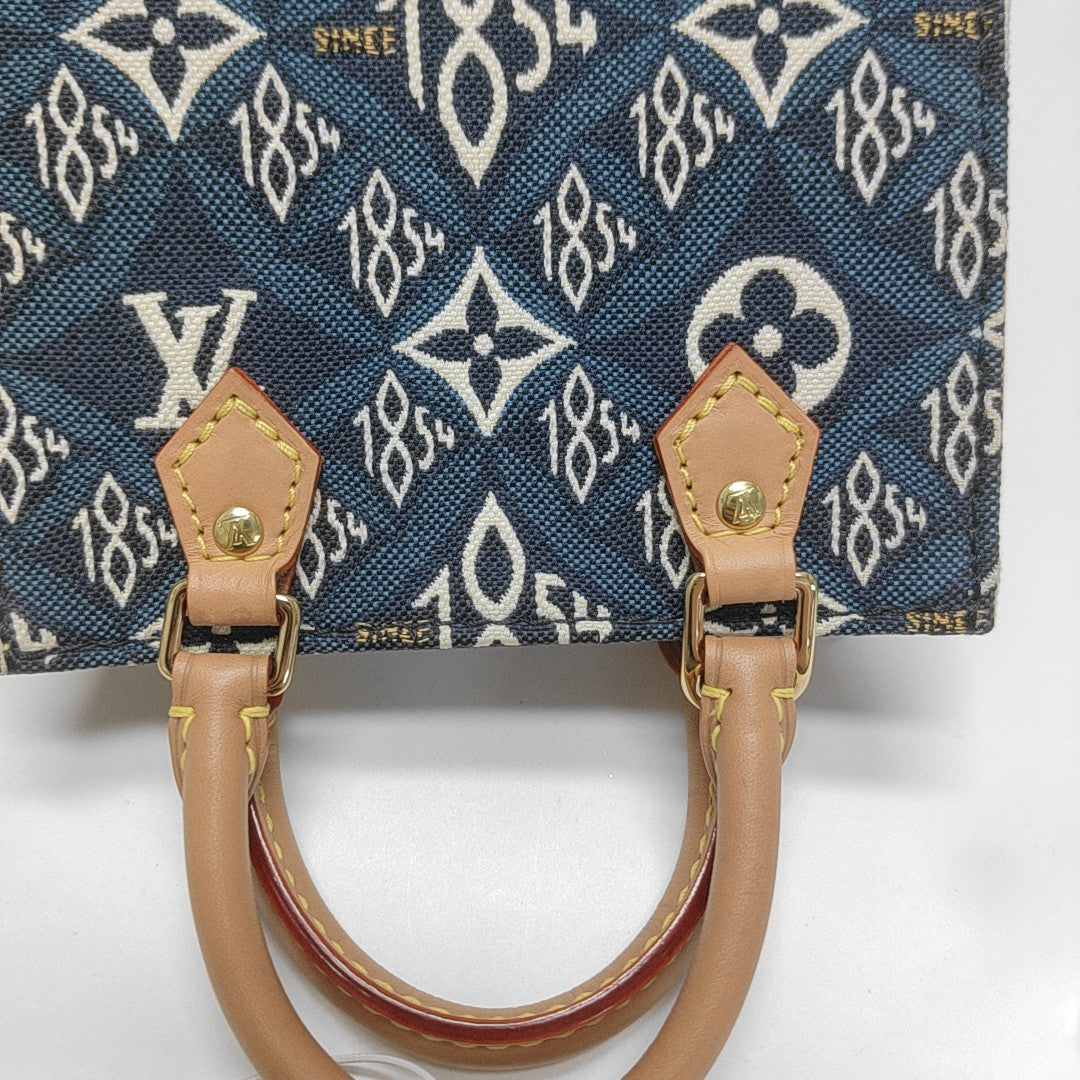 SAC PLAT Mini Monogram Denim Blue