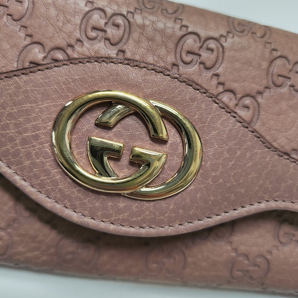 Sukey Monogram Calfskin Beige Wallet