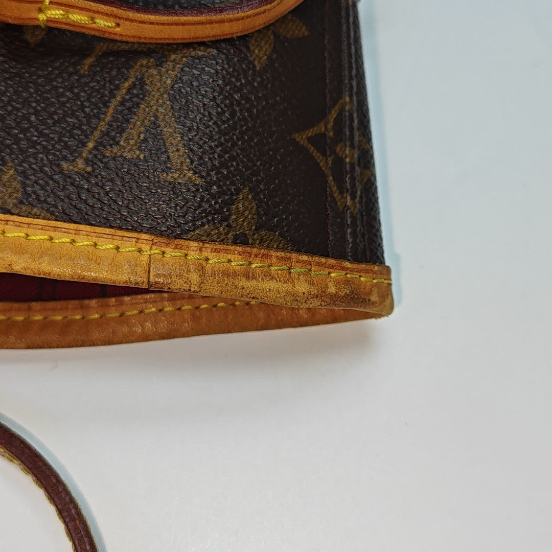 NEVERFULL MM Monogram Coated Canvas Brown