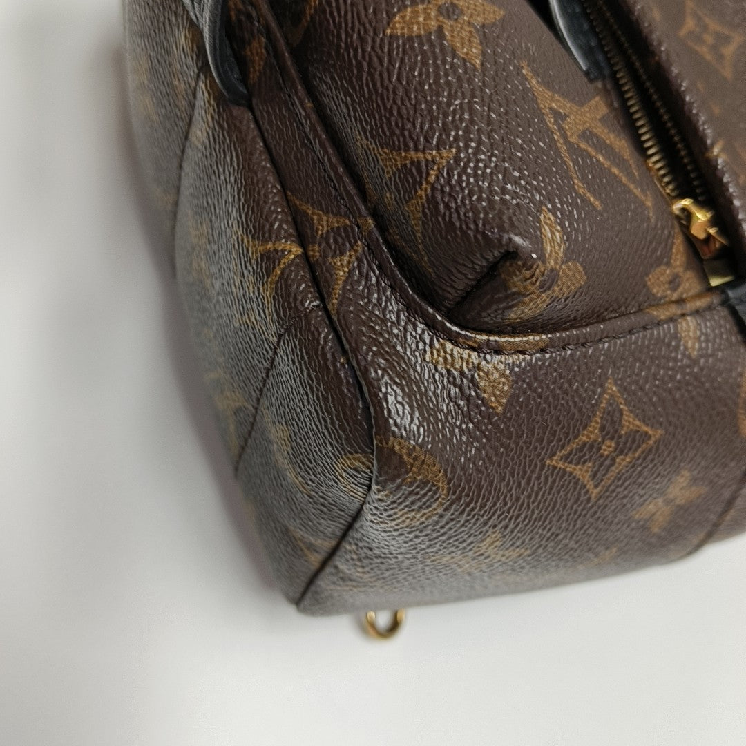 PALM SPRINGS Mini Monogram Coated Canvas Brown