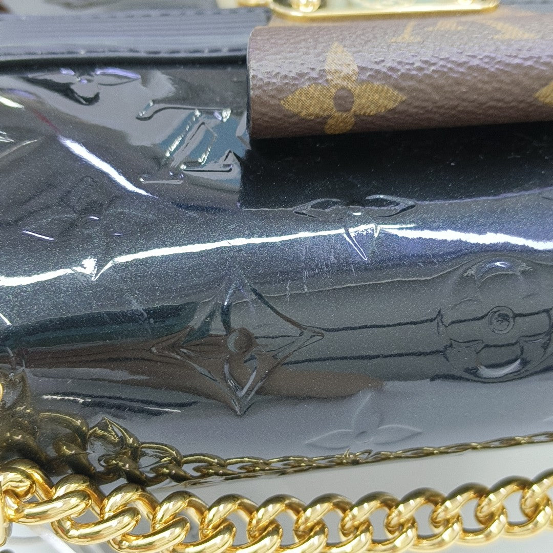 WYNWOOD Monogram Patent Leather Black
