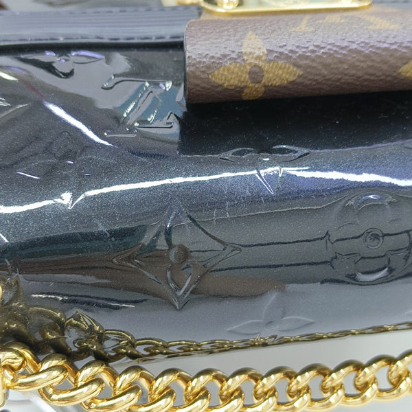 WYNWOOD Monogram Patent Leather Black