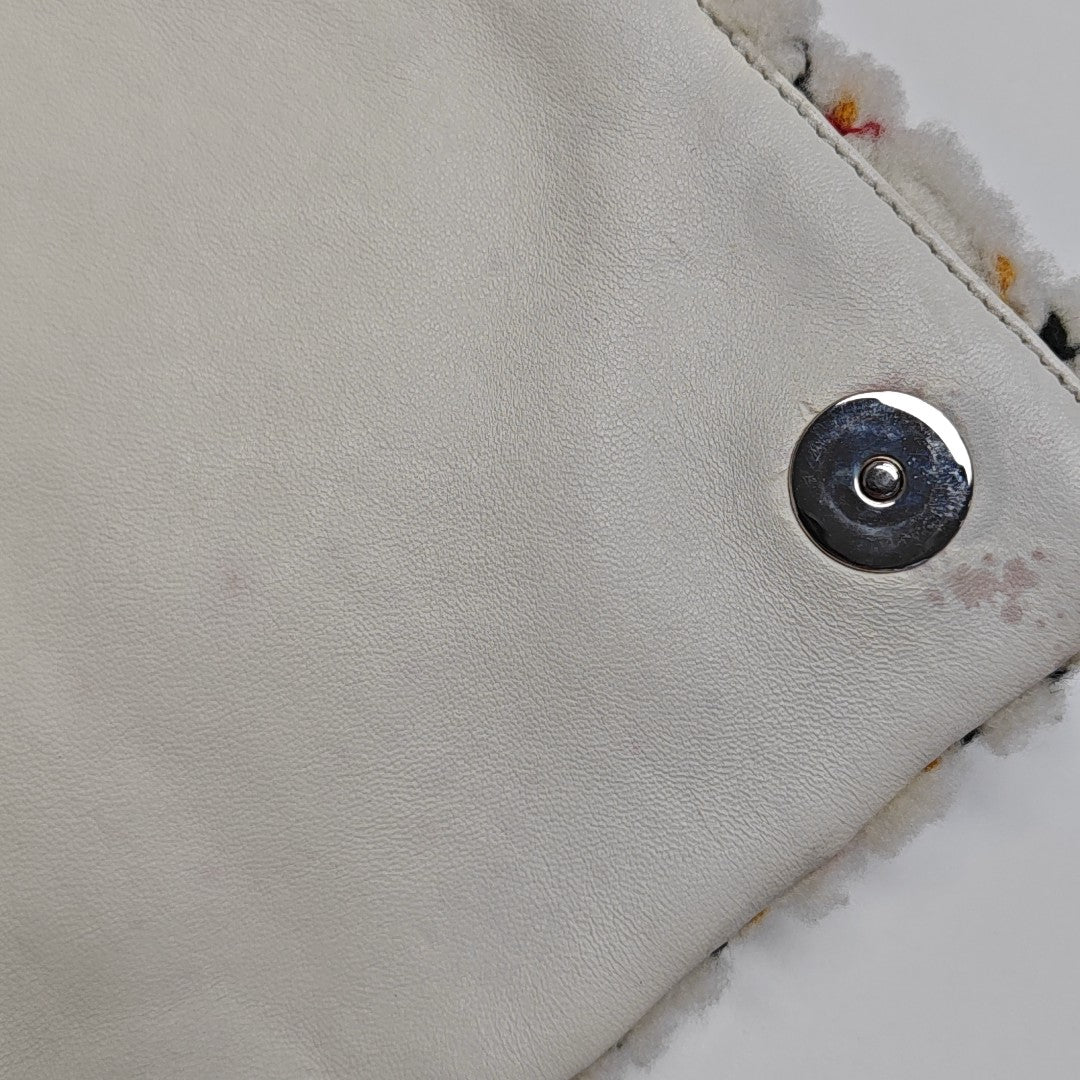 Fabric Shoulder Bag White