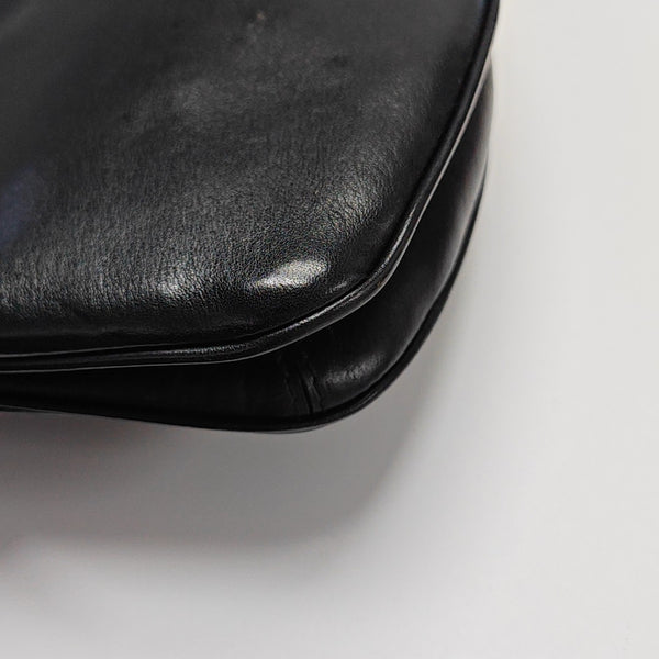 Calfskin Top Handle Bag Black