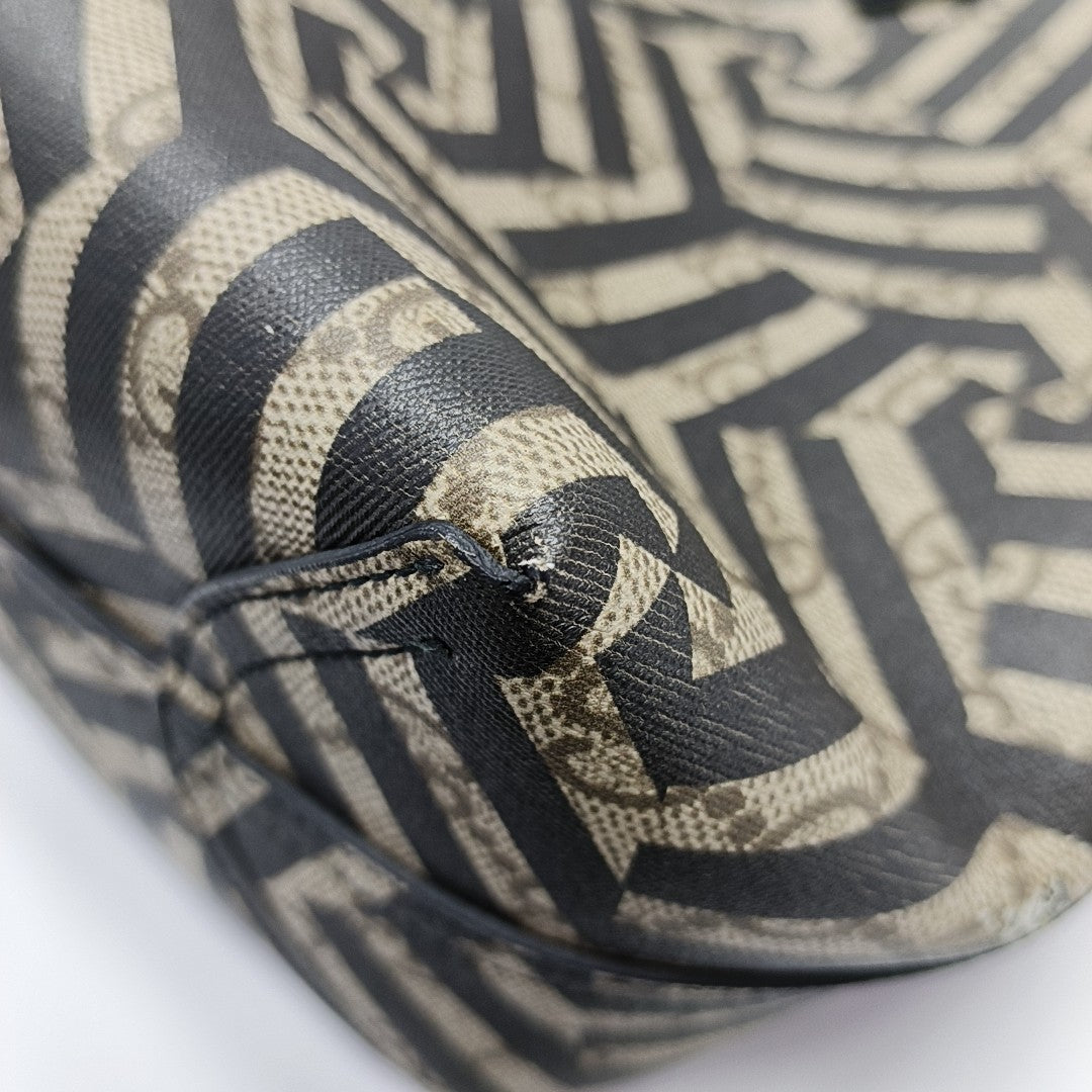 Monogram Coated Canvas Tote Bag Brown