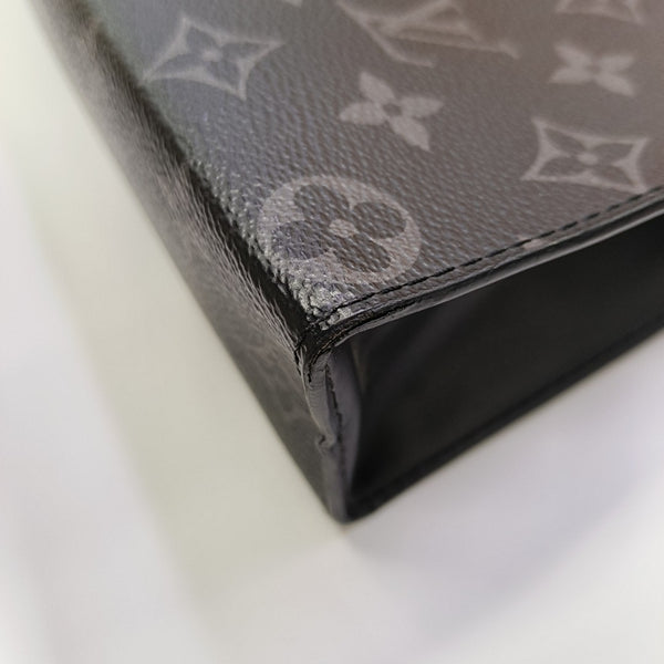 Pochette Voyag MM Monogram Coated Canvas Black