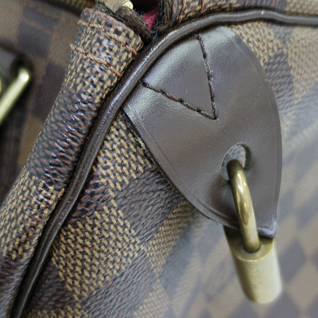 SPEEDY 30 Damier Ebene Coated Canvas Brown