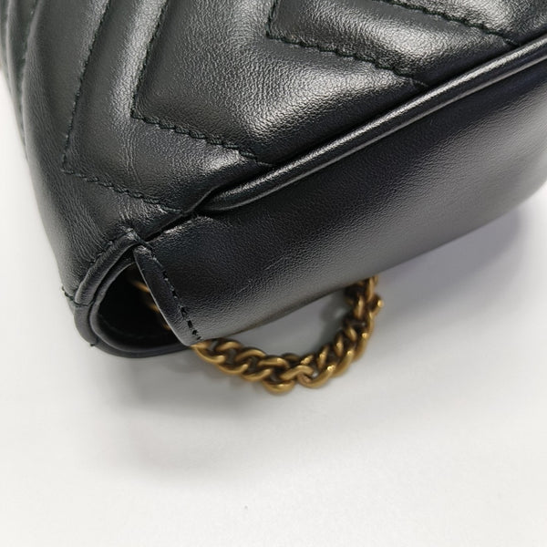 GG Marmont Mini Quilted Calfskin Black