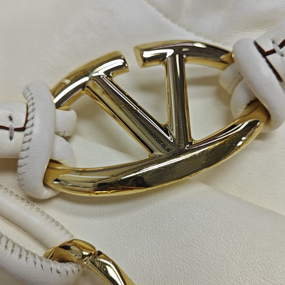 Lambskin Bucket Bag White