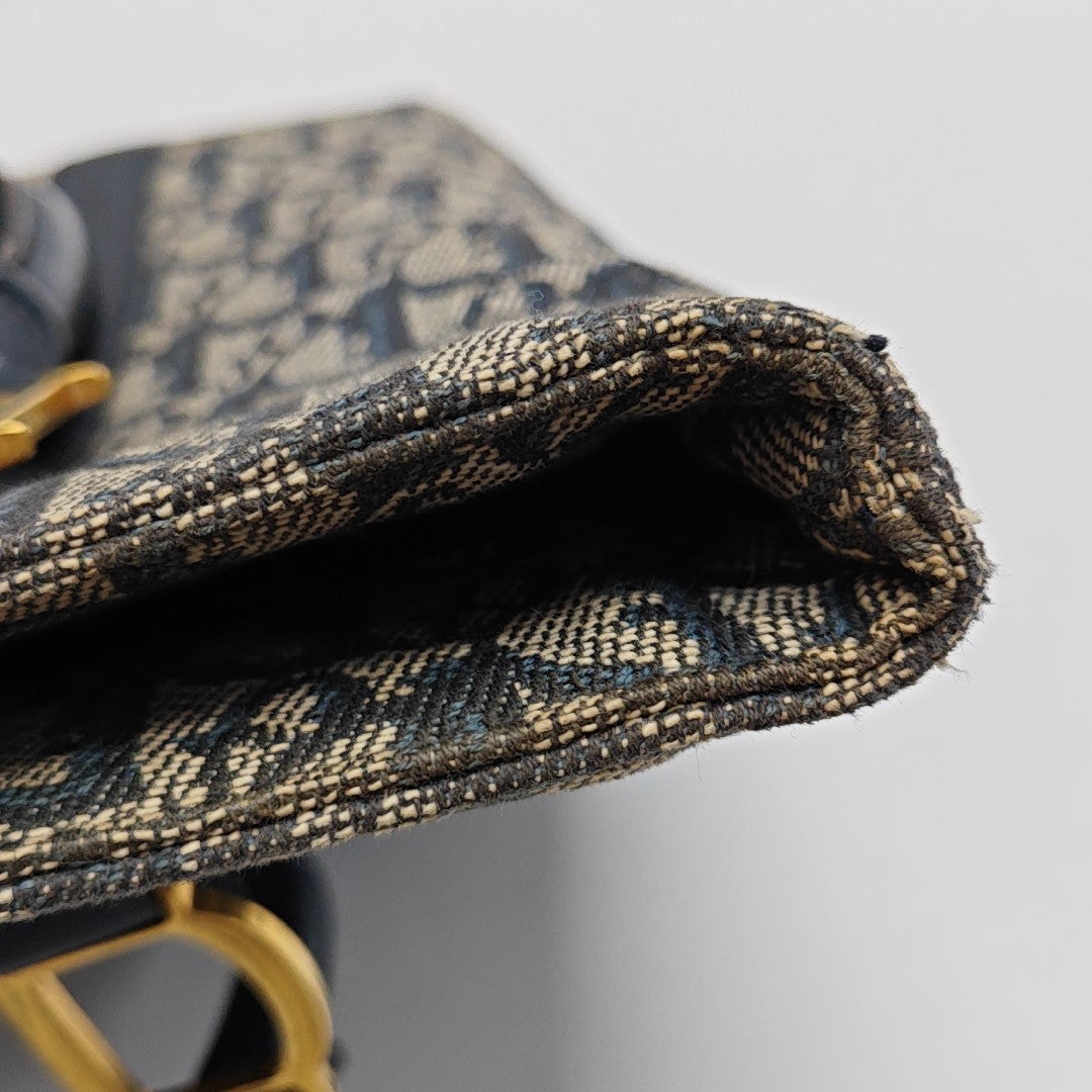 Vintage Tote Oblique Fabric Blue