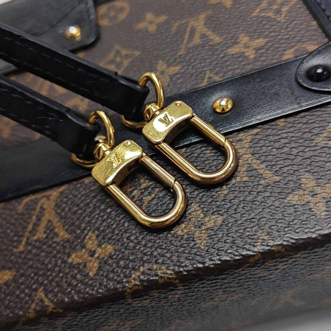 PETITE MALLE Monogram Coated Canvas Brown