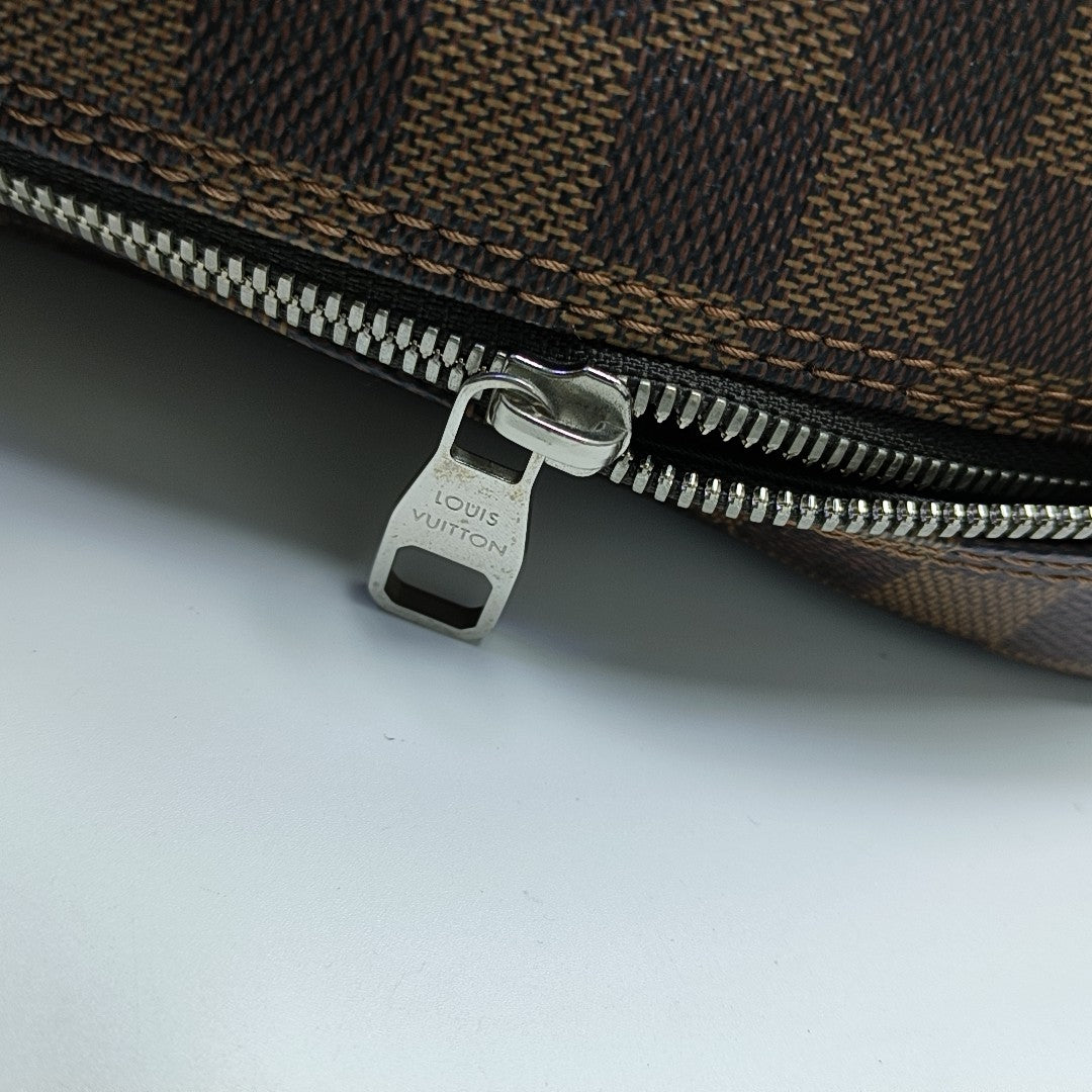 JAKE Damier Ebene Coated Canvas Brown