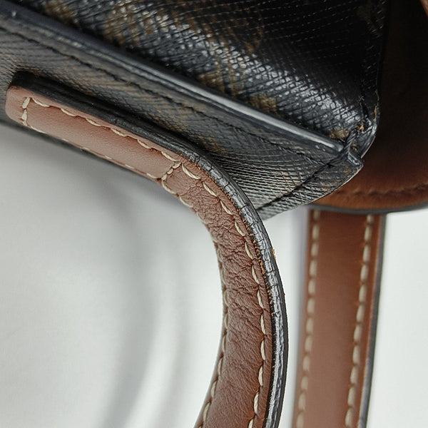 TRIOMPHE Small Coated Canvas Brown
