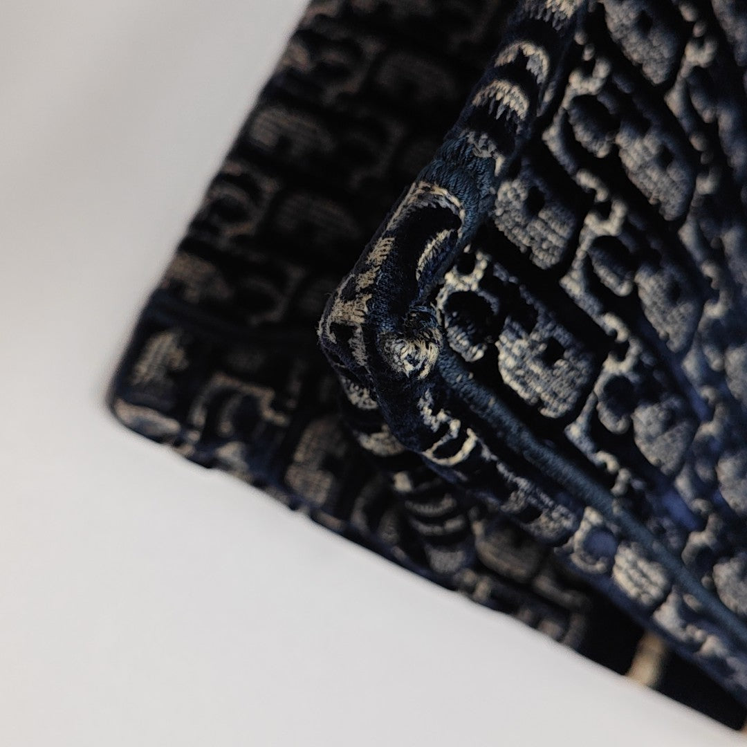 Book Tote Large Oblique Velvet Blue
