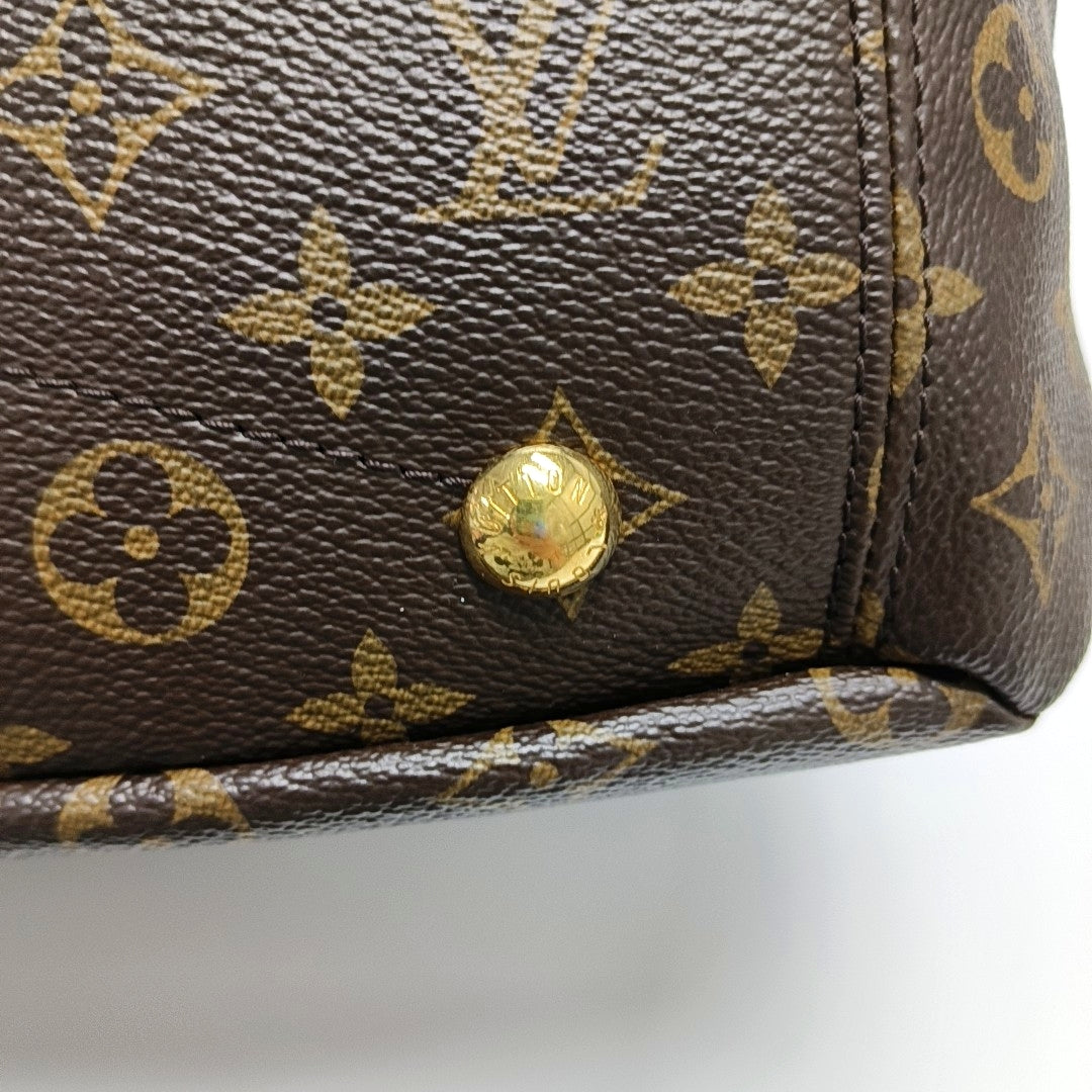PALLAS Monogram Coated Canvas Brown
