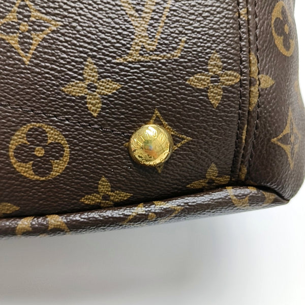 PALLAS Monogram Coated Canvas Brown