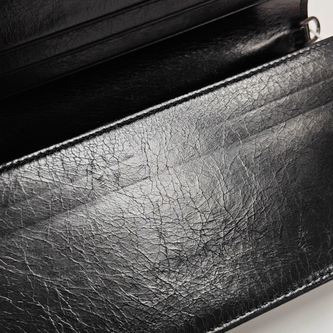 Quilted Calfskin Shoulder Bag Black