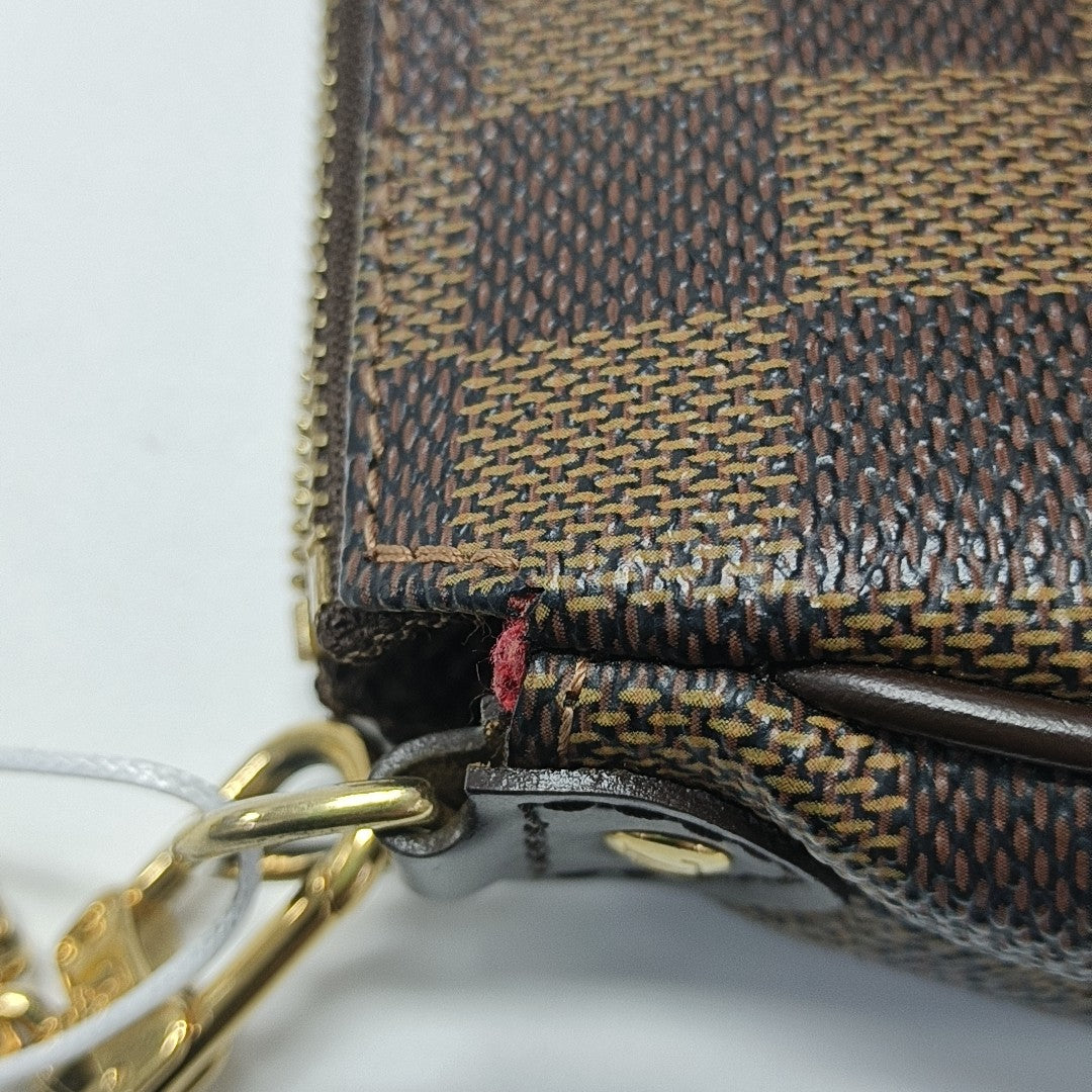 EVA Damier Ebene Coated Canvas Brown