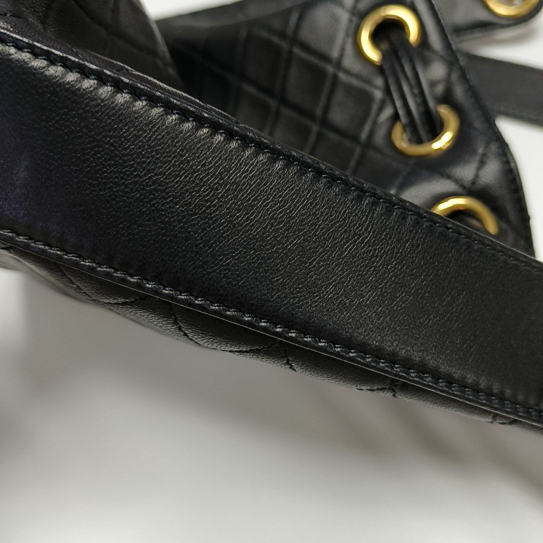 CASSANDRE Quilted Lambskin Black