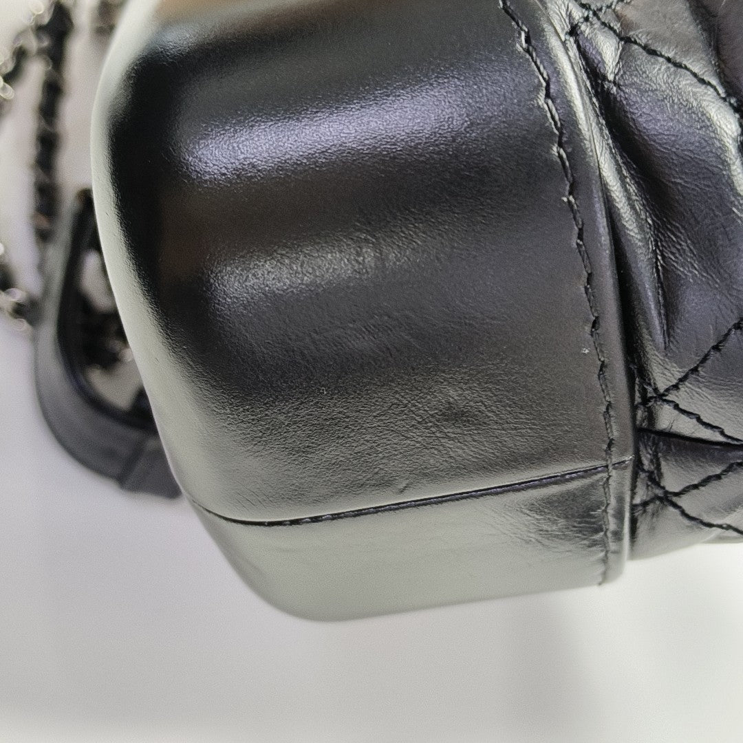 GABRIELLE Small Quilted Calfskin Black