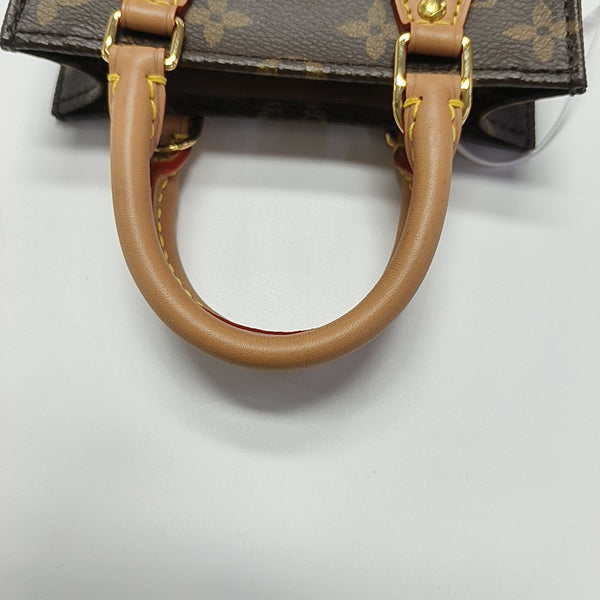 SAC PLAT Mini Monogram Coated Canvas Brown