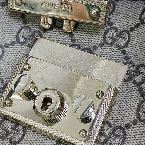 Padlock Medium Monogram Canvas Beige
