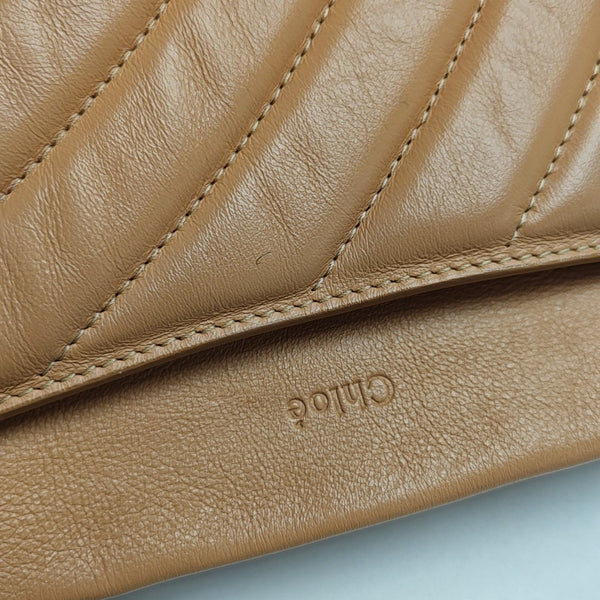 Roy Medium Quilted Calfskin Beige