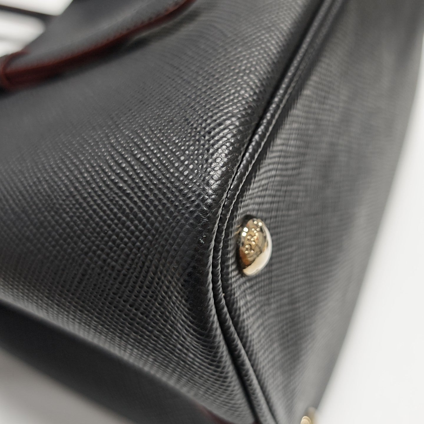 Denim Small Saffiano Calfskin Black