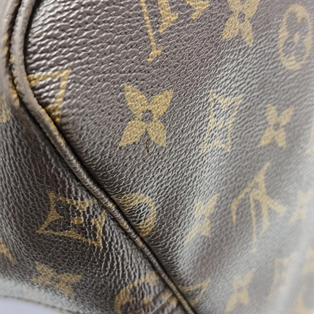 NEVERFULL GM Monogram Coated Canvas Brown
