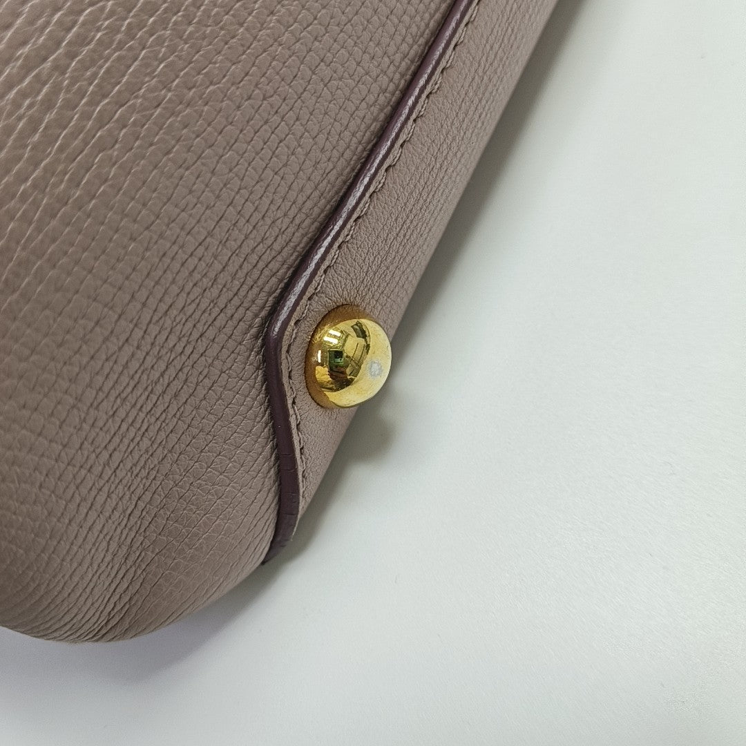 The Banner Medium Calfskin Pink
