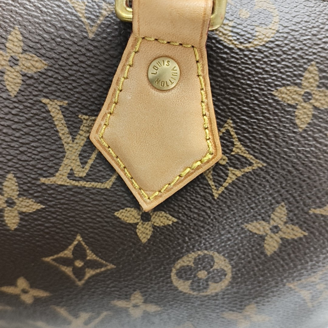 SPEEDY 30 Monogram Coated Canvas Brown
