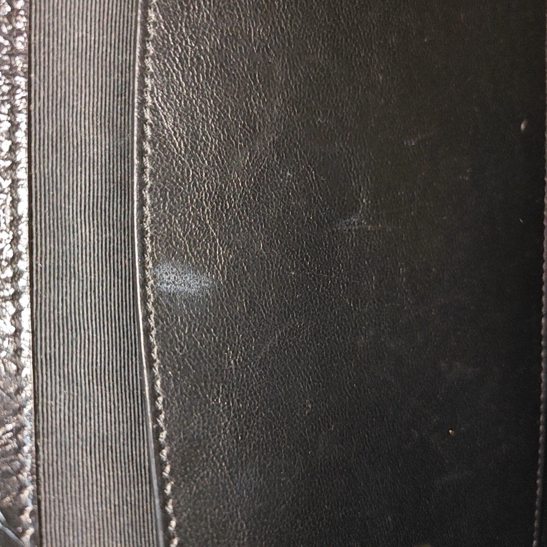 NIKI Medium Chevron Calfskin Black