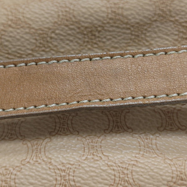 Coated Canvas Top Handle Bag Brown