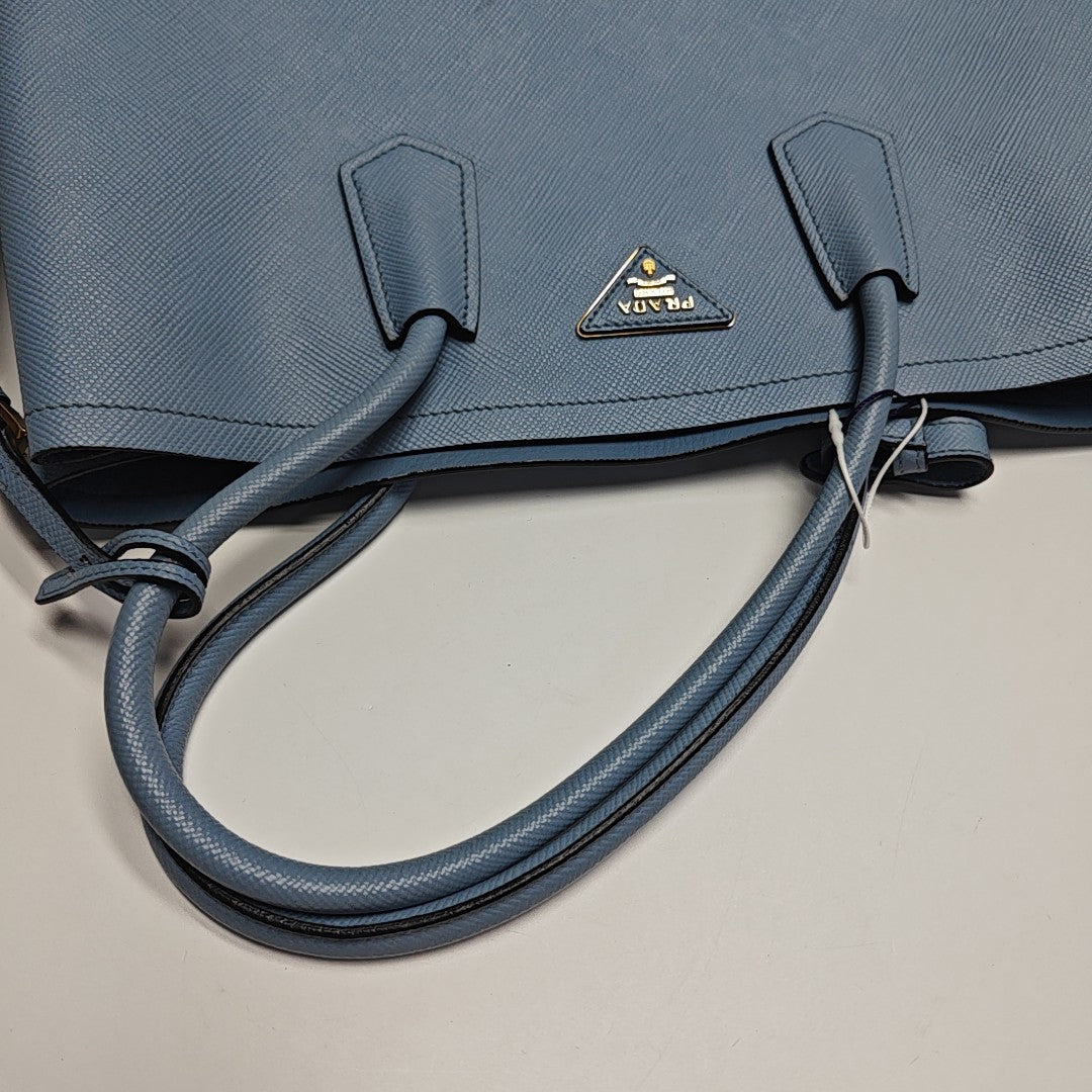 Double Large Calfskin Blue