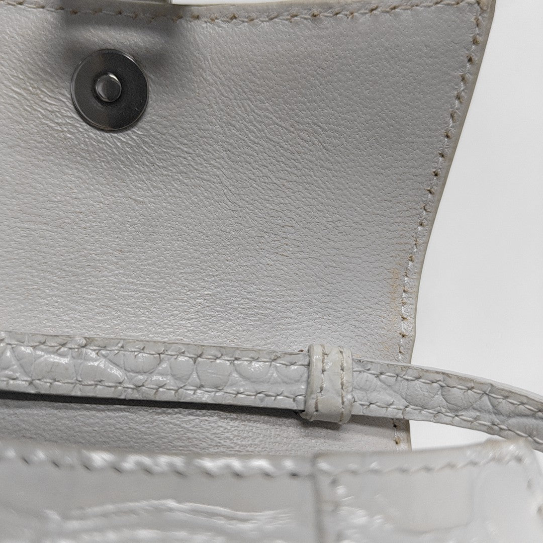 Hourglass Mini Calfskin White