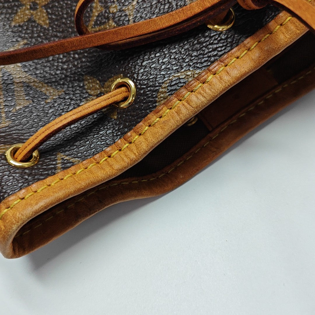 NÉONOÉ Nano Monogram Coated Canvas Brown