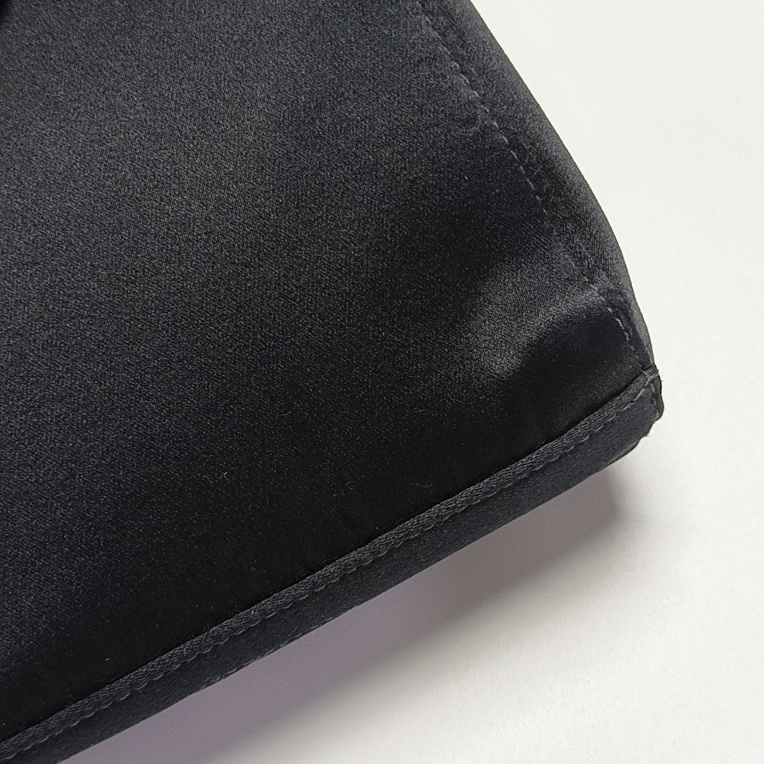 Silk Satin Tote Bag Black