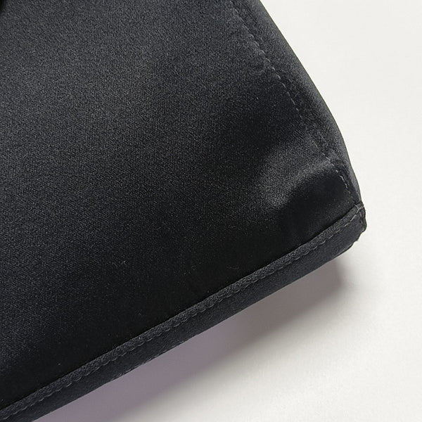 Silk Satin Tote Bag Black