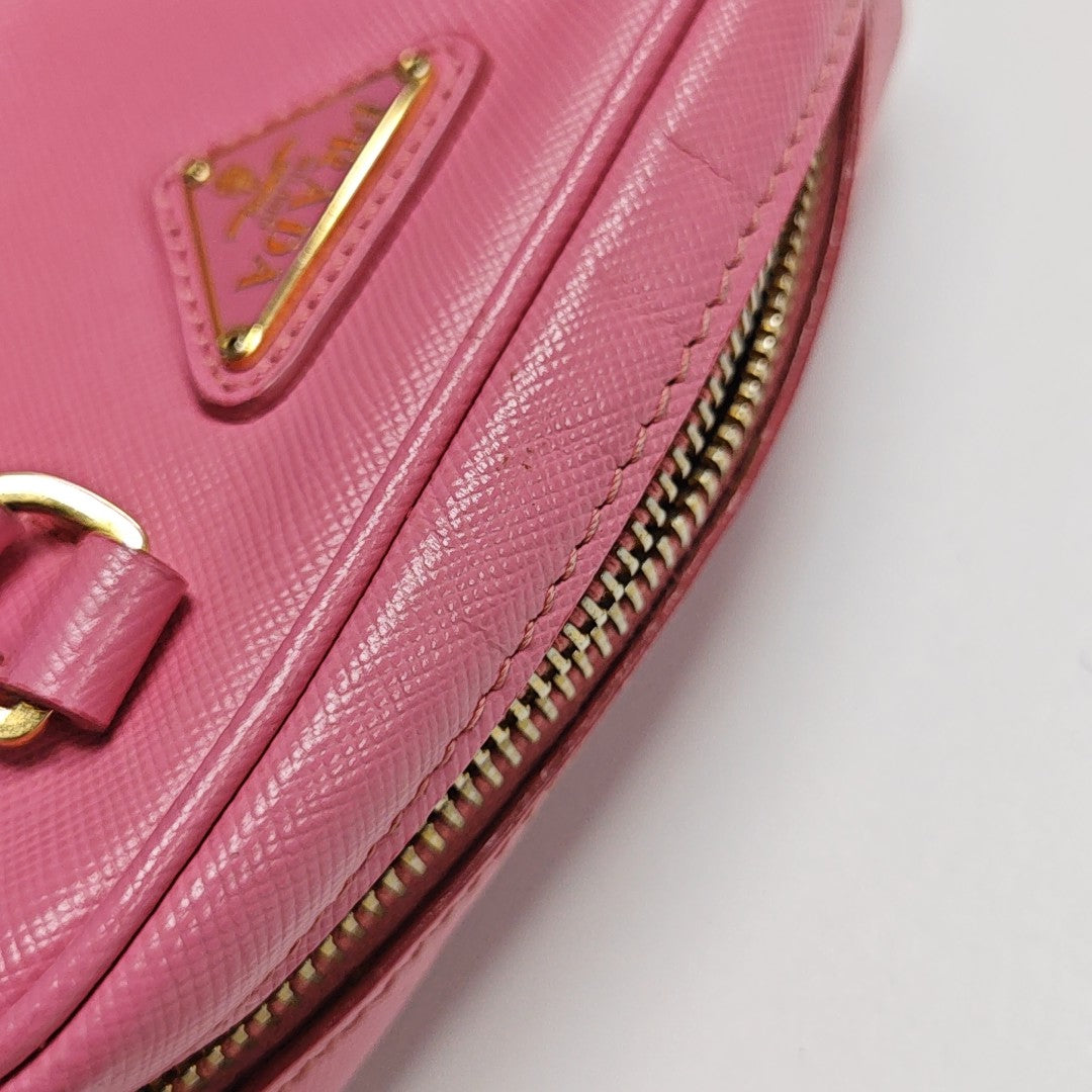 Saffiano Calfskin Shoulder Bag Pink